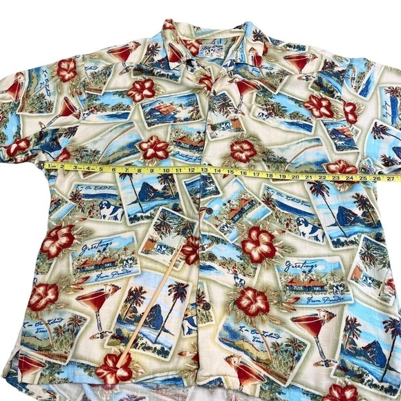 VINTAGE Big Dog Hawaiian Shirt 3X Aloha Button Front - Picture 7 of 10